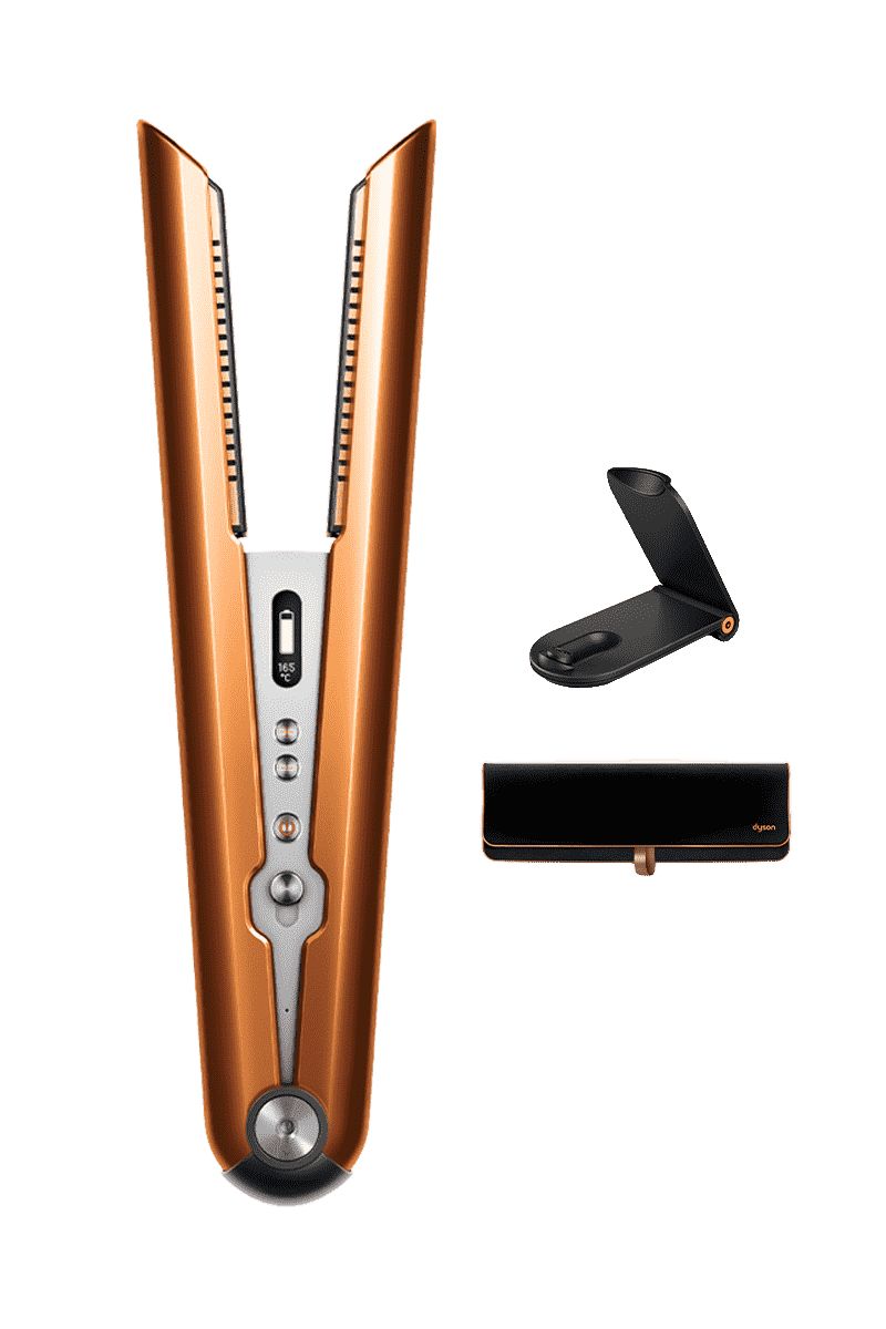 Dyson Corrale™ straightener in Bright Copper/Bright Nickel.